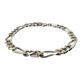 Silver chain bracelet Figaro 7mm 