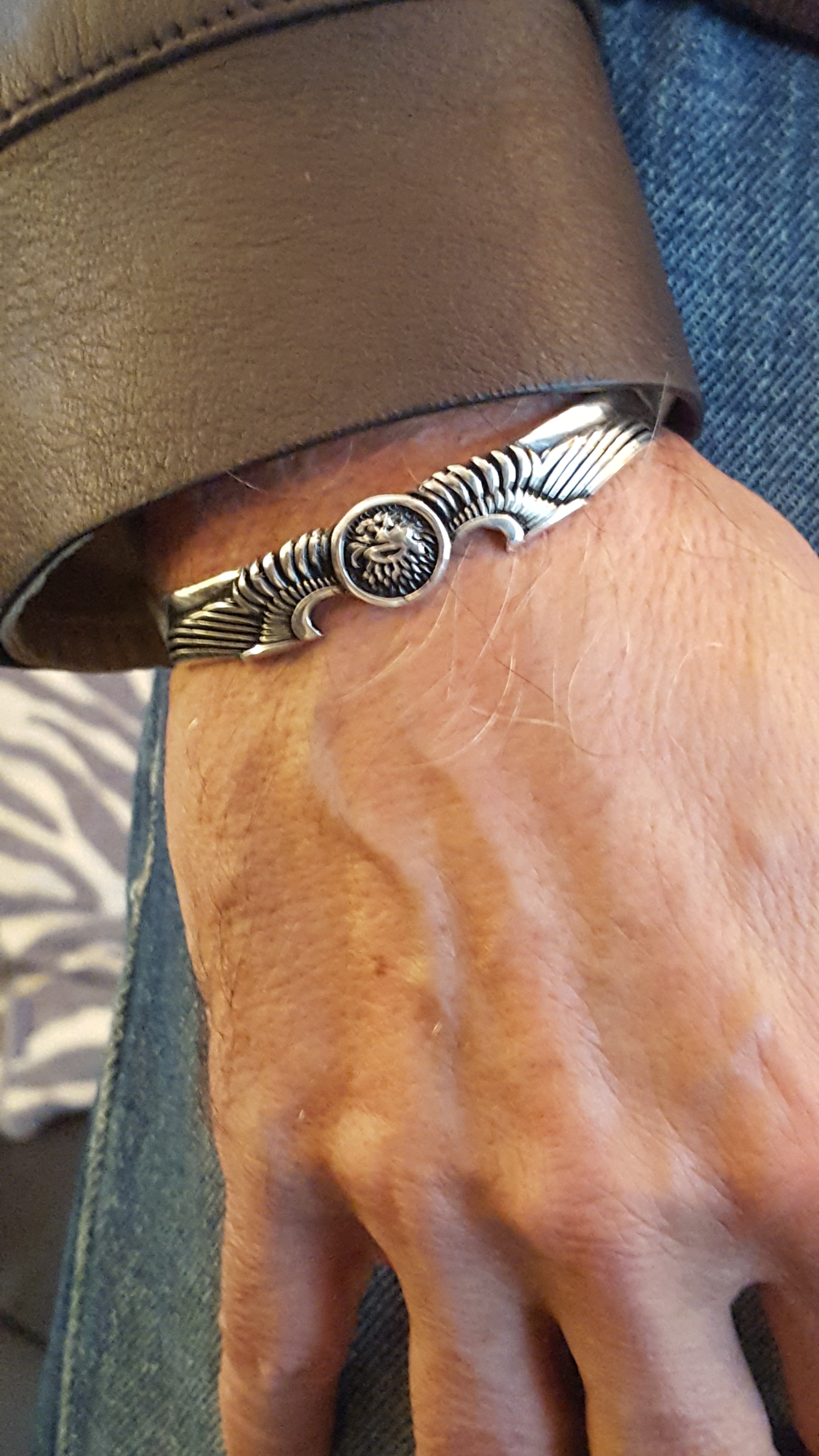 Sterling Silver Cuff Bracelet | Eagle