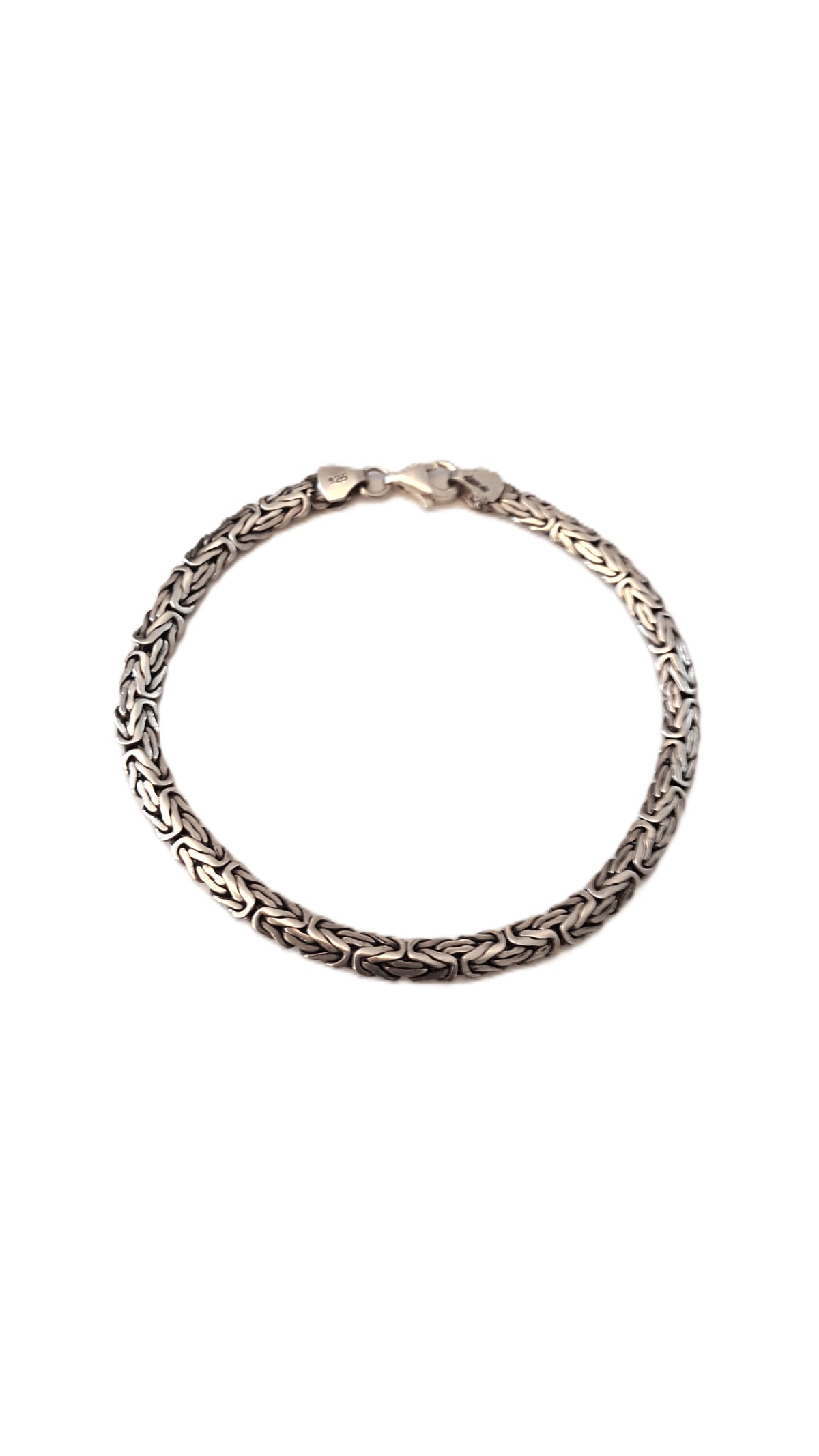 Flat Byzantine Silver Bracelet