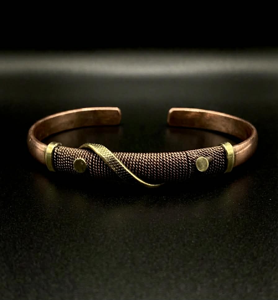 Copper & Mesh Cuff Bracelet