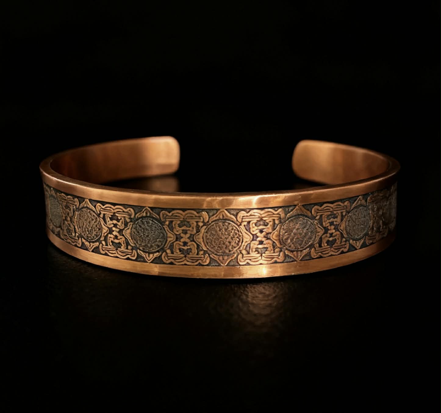 Copper Cuff Bracelet – Lotus Design