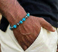 Men’s Turquoise & Hematite Natural Stone Bracelet