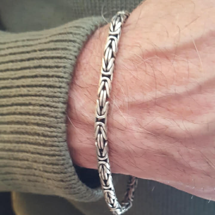 Silver 925 Bracelet | round link | Byzantium 4.5mm