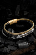 Infinity Leather & Steel Bracelet for Men – Layered 3-in-1