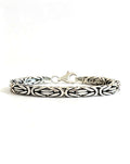 Square Byzantine Silver Bracelet - 6mm