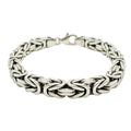 Men's Silver Bracelet - Byzantium - square link - 7.5mm