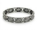 Cleopatra - Sterling Silver Ornate Scrollwork Link Bracelet