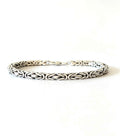 Square Byzantine Silver Bracelet - 4.5mm