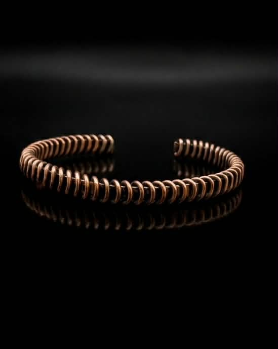 Coiled Copper Cuff Bracelet