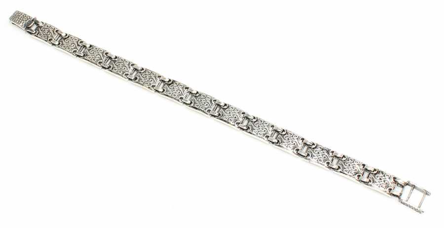 Cleopatra - Sterling Silver Ornate Scrollwork Link Bracelet