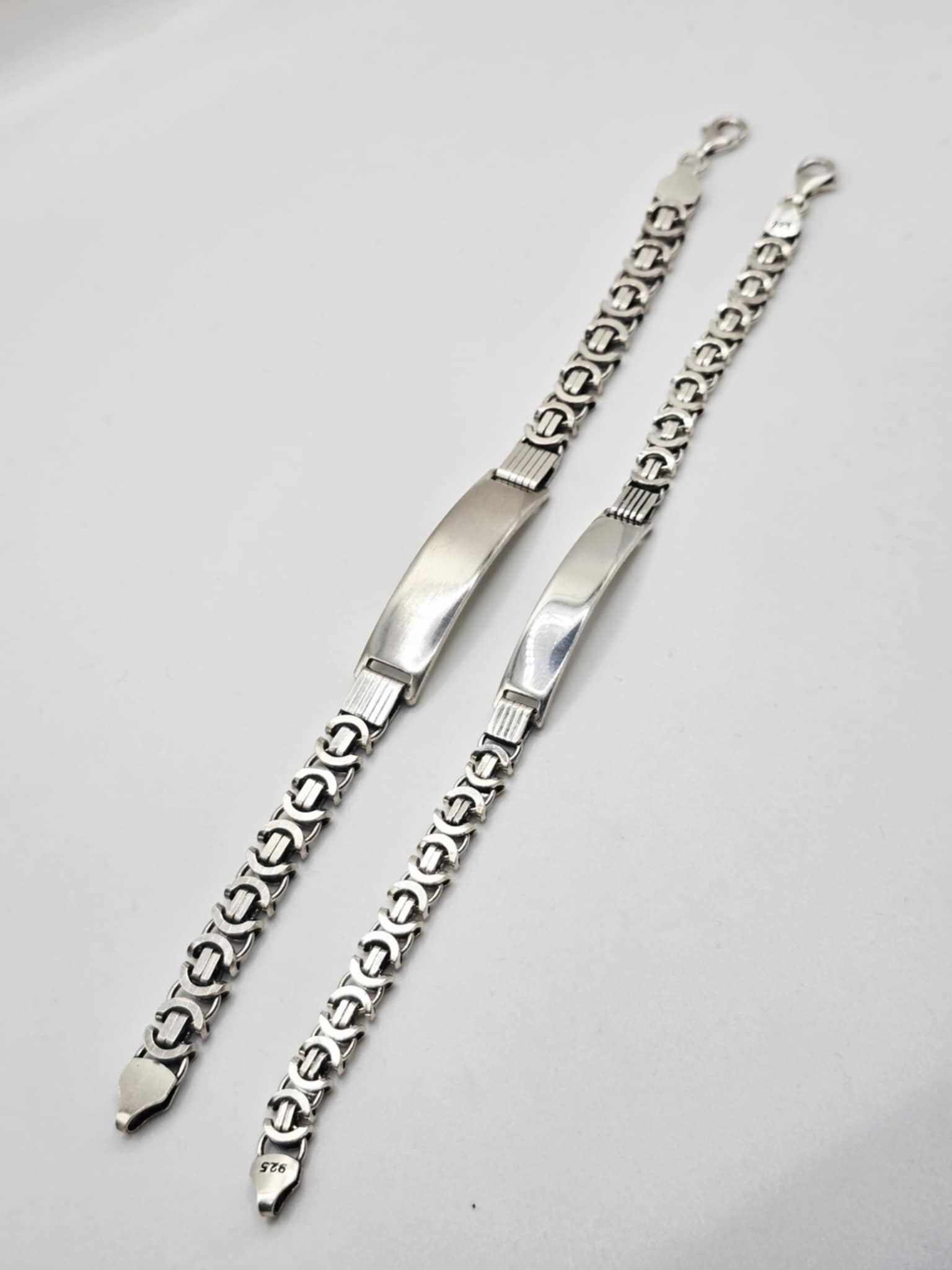 Silver name plate Bracelet | Euro king
