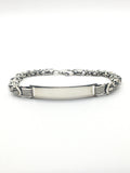 Silver name plate Bracelet | Euro king