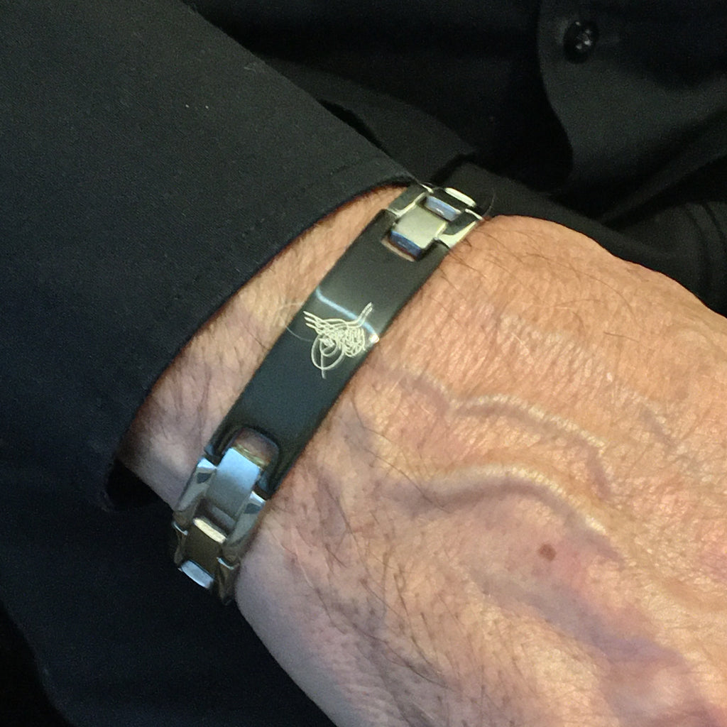 Stainless Steel Ottoman Tughra ID Bracelet