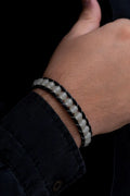 Phosphorescent Bead & Leather Bracelet
