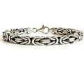 Square Byzantine Silver Bracelet - 7.5mm
