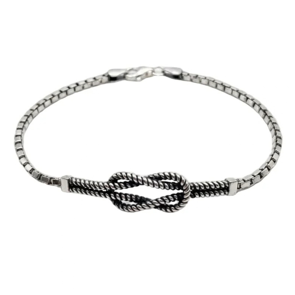 Infinity Knot Silver Bracelet