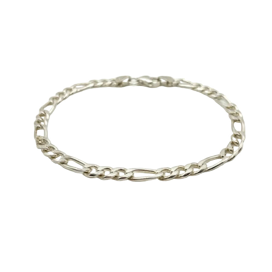 Silver 925 Bracelet - Figaro - 4mm