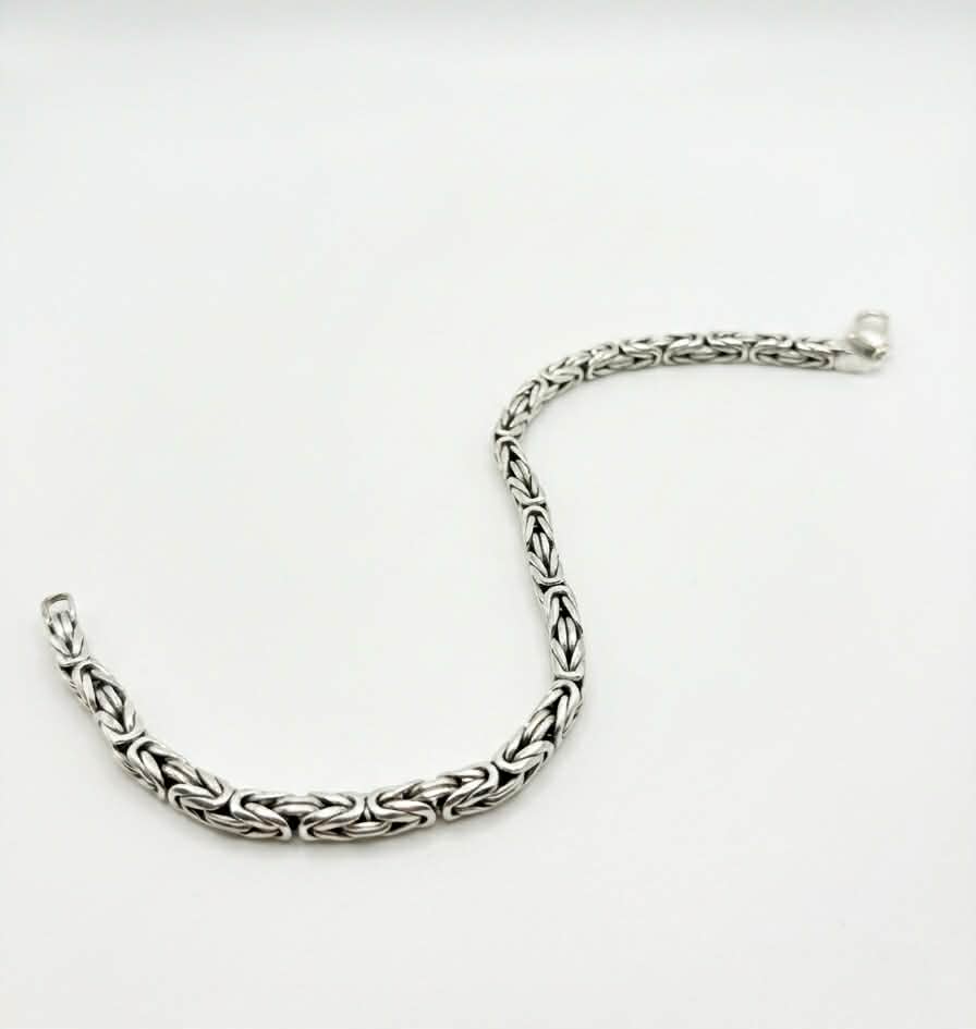 Silver 925 Bracelet - round link - Byzantium - 6mm