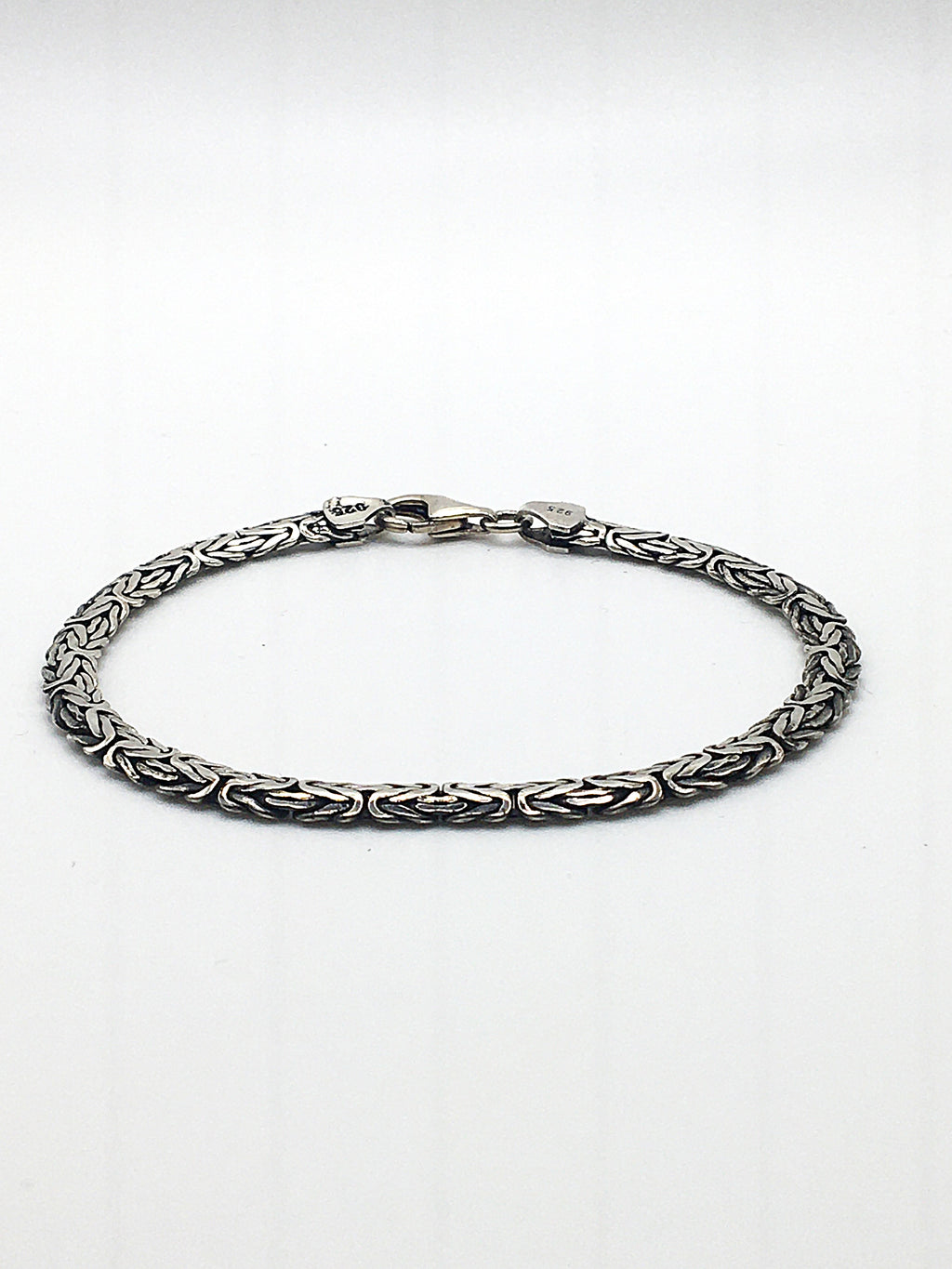 Silver 925 Bracelet - Flat link design - Byzantium
