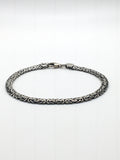 Silver 925 Bracelet - Flat link design - Byzantium