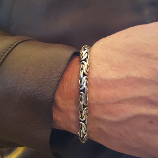 Silver 925 Bracelet - round link - Byzantium - 6mm