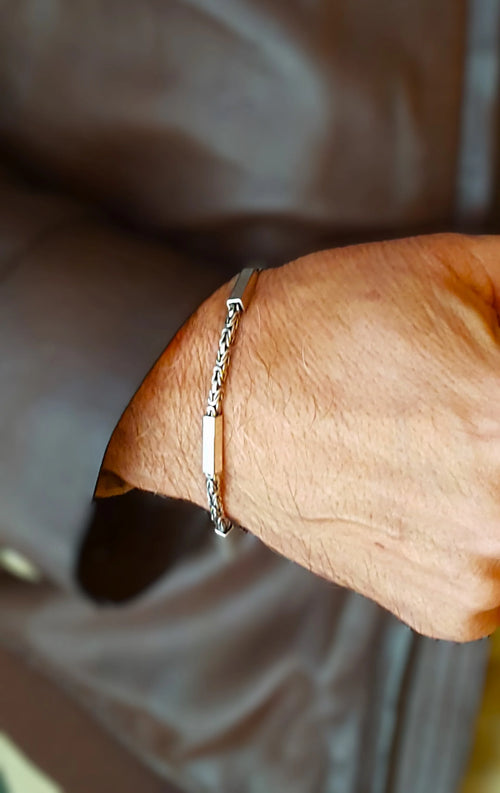 Byzantine cube Silver Bracelet