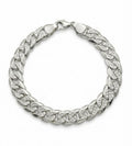 Sterling Silver Bracelet - Cuban - 9mm