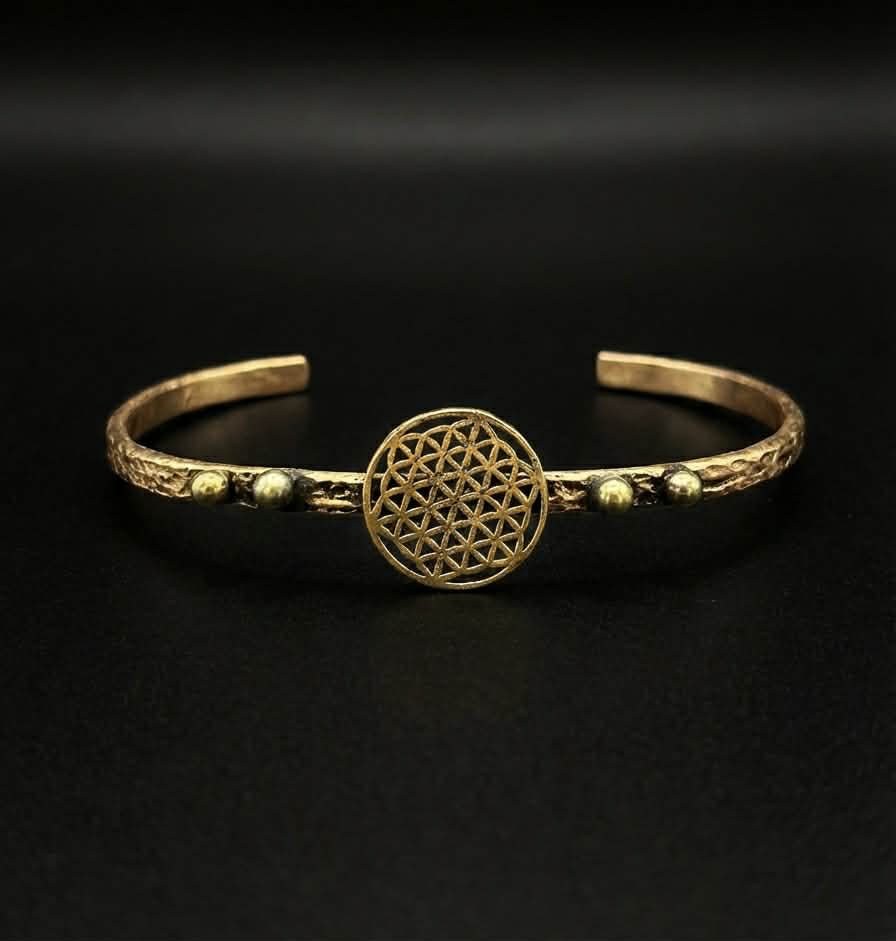 Copper Cuff Bracelet – Sacred Geometry