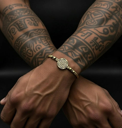 Copper Cuff Bracelet – Sacred Geometry