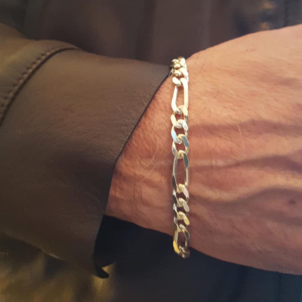 Silver Bracelet - Figaro - 7mm