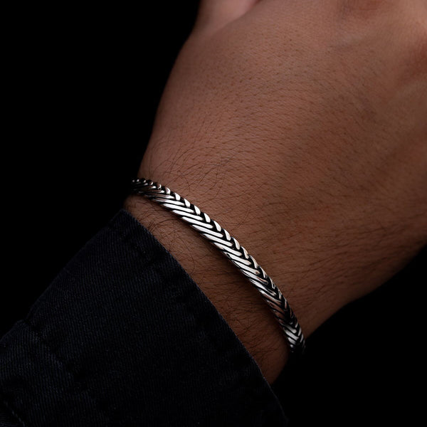 Sterling Silver Cuff Bracelet | Foxtail Design