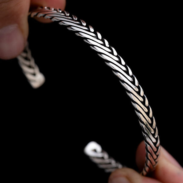 Sterling Silver Cuff Bracelet | Foxtail Design
