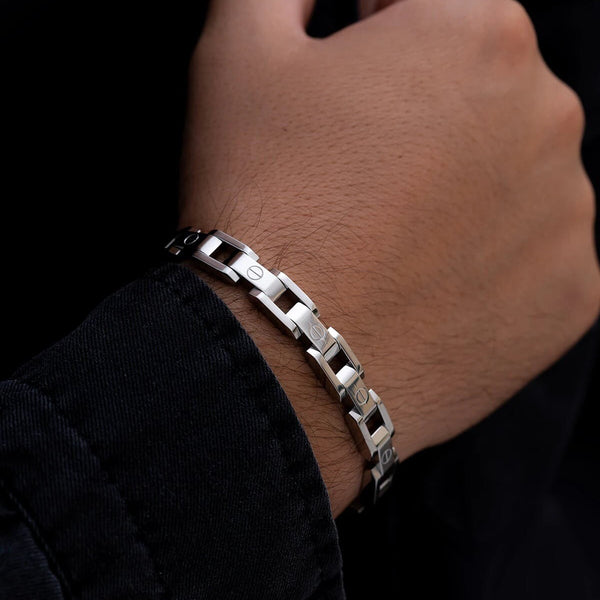 Men's Stainless Steel Bracelet - Truss - 9mm