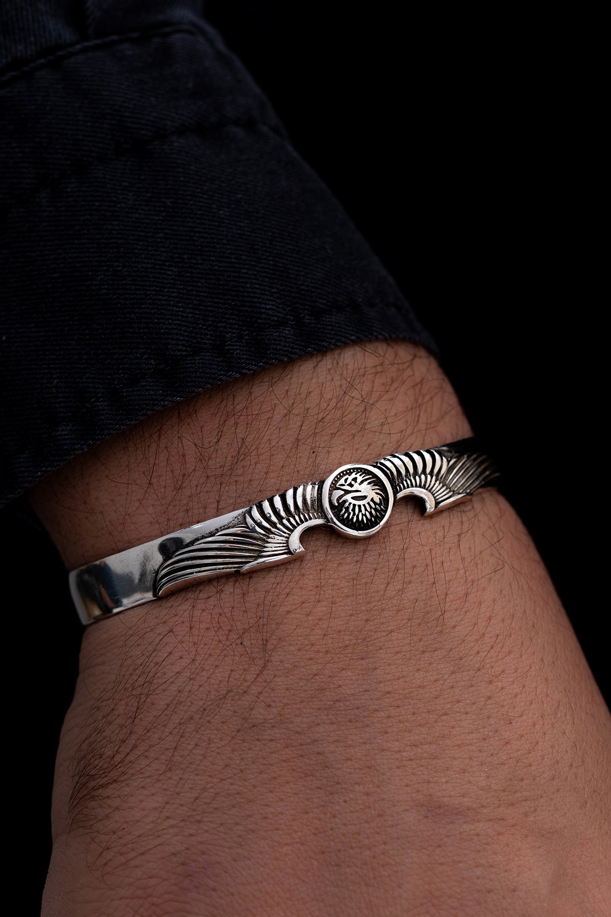 Sterling Silver Cuff Bracelet | Eagle