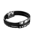Steel & Leather Trio Bracelet | Equux